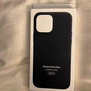 iPhone 13pro max leather case midnight